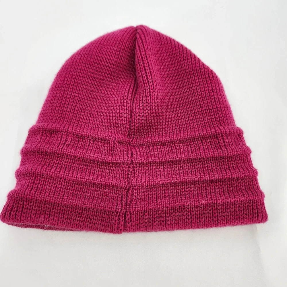 Wigwam Knit Beanie Fuchsia Toboggan Winter Ski Aspen Snow Made In‎ USA